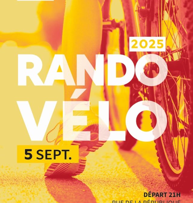 Rando Vélo le 5 septembre
